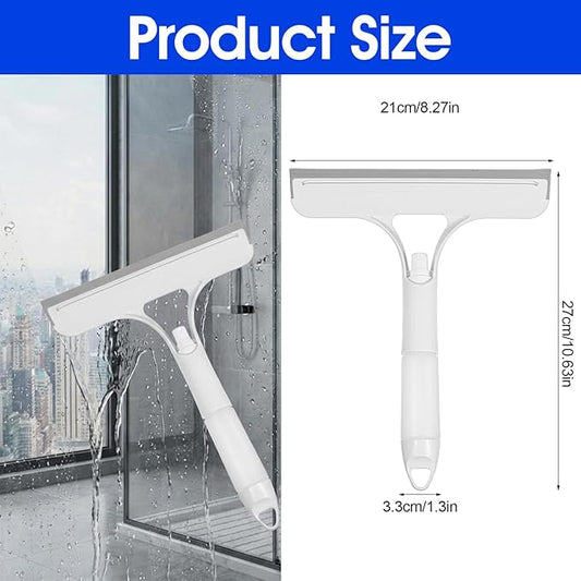 cobee 3 in 1 Squeegee for Shower Glass, 3 in 1 Window Cleaning Scraper Window Squeegee with Sprayer Windows SqueegeeCleaner All-Purpose Windows Cleaner Tool for Bathroom Kitchen Car Mirrors Glass