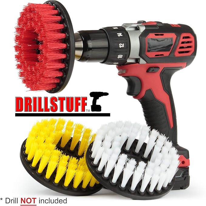 Cleaning Supplies - Drill Brush - Leather Cleaner - Shower Door - Upholstery - Carpet - Bathroom Accessories - Shower Cleaner - Bathtub - Tile - Outdoor - Scrub Brush - Garden - Bird Bath - Granite