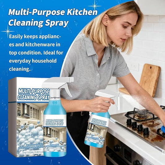 2PCS Spray Splash Cleaner, 2026 New Multi-Purpose Handheld Degreaser, Powerful Foam Sprays for for Kitchen, Easy to Use Rust Remover for Kitchenware, Grime Remover Spray for Home Family