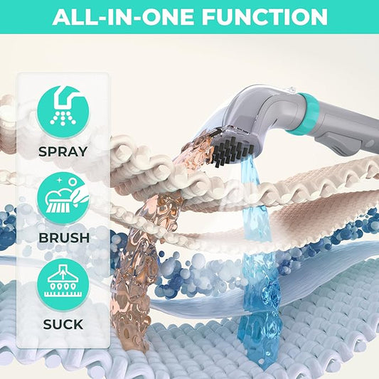 HAUSHOF Steam Portable Carpet and Upholstery Cleaner Machine, Instant Heating Portable Carpet Cleaner with Steam&HotWater&Cold Water System, Steam Cleaner for Carpets, Cars, Furniture, Couch