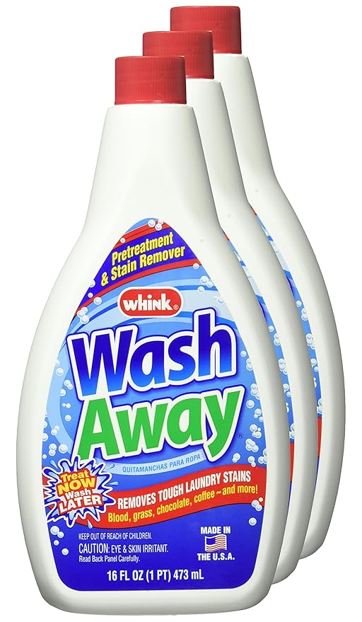 Whink - Wash Away Laundry Stain Remover for Tough Laundry Stains - 16oz, 6 Pack