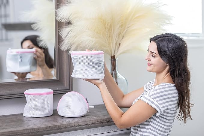 Mamlyn Mesh Bra Bags for Washing Machine, Lingerie wash Bags for Laundry