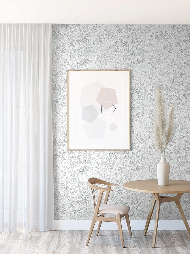 Heroad Boho Peel and Stick Wallpaper Floral Wall Paper Leaf Contact Paper for Cabinet Drawer Liner Removable Self Adhesive Wallpaper Stick on Walls Waterproof Vinyl Roll 15.5''x393''