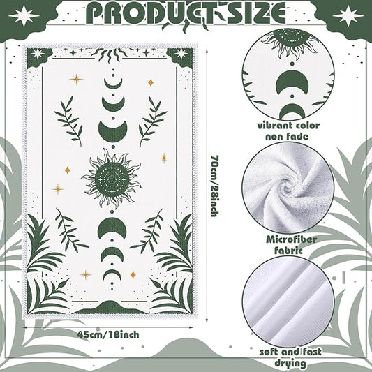 Zubebe 6 Pack Boho Kitchen Towels 18 x 28'' Mushroom Witchy Kitchen Towels Moon Celestial Absorbent Dishcloth Decor Gifts for Farmhouse Home Decorations