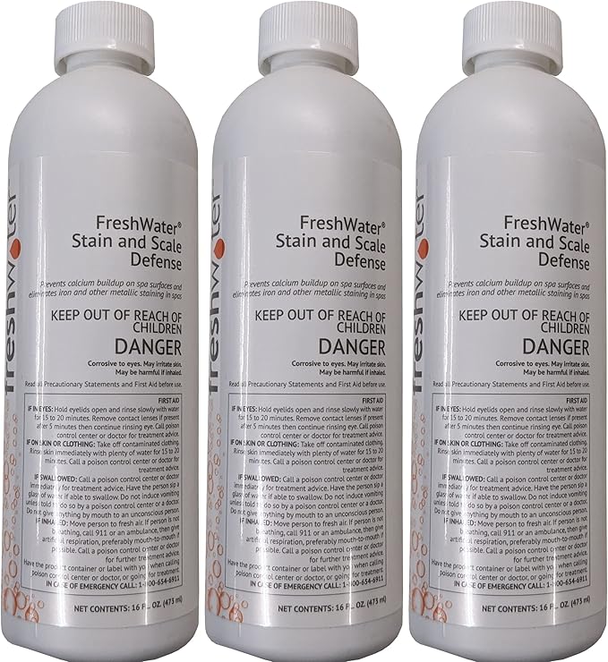 Hot Spring 76761 Freshwater Stain and Scale Defense 3 Pack - 16 Oz