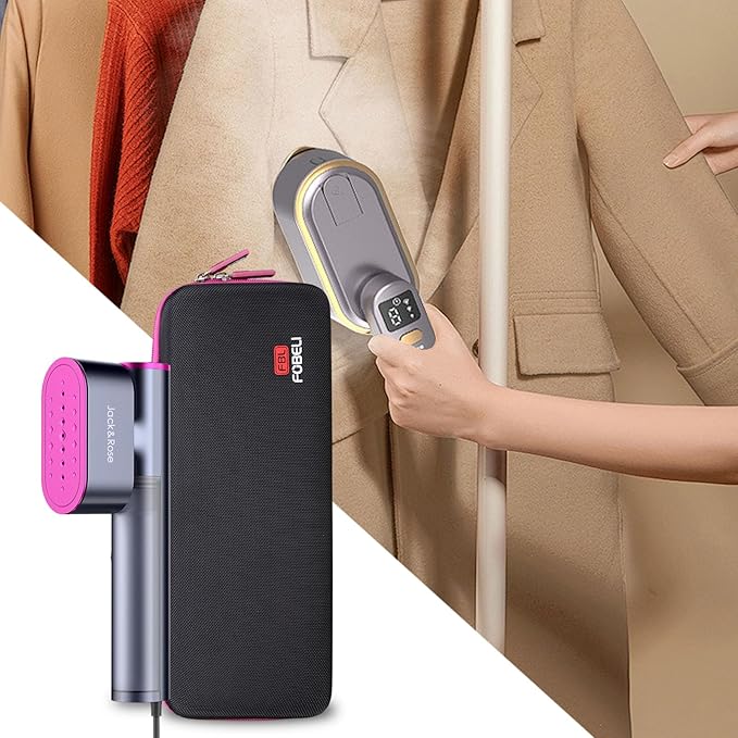 FBLFOBELI Hard Steamer Case Compatible with Jack & Rose/for Ilake/for FEPPO/for Nesugar/for Kssvzz Travel Steamer, Portable Garment Steamers Handheld Iron Carrying Storage Organizer