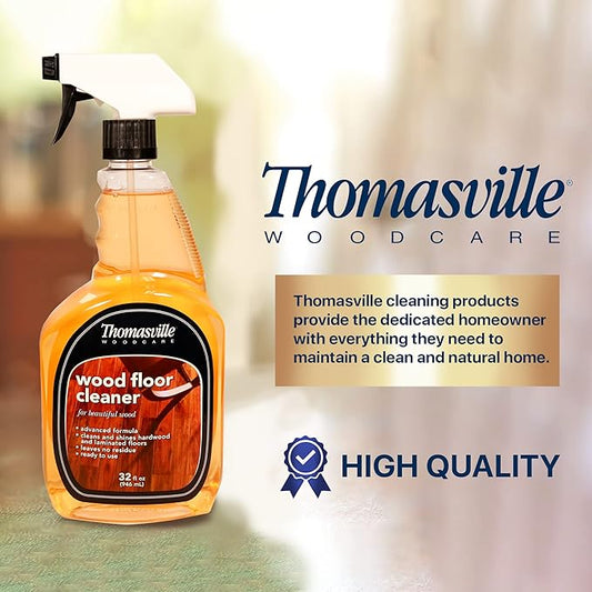 Thomasville WOOD FLOOR CLEANER – Use on Hardwood, Laminated or Faux Finished Floors. Shine Restorer Protector, Surface Cleaner House Cleaning Supplies Home Improvement, Natural Look, Cuts Grease