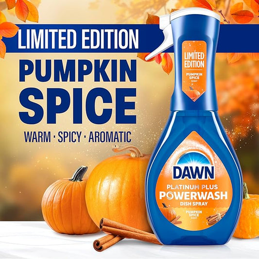 Dawn Powerwash Spray,Dish Soap,Dishwashing Liquid,Pumpkin Spice,1 Starter Kit,16 Fl Oz,(Pack of 2)
