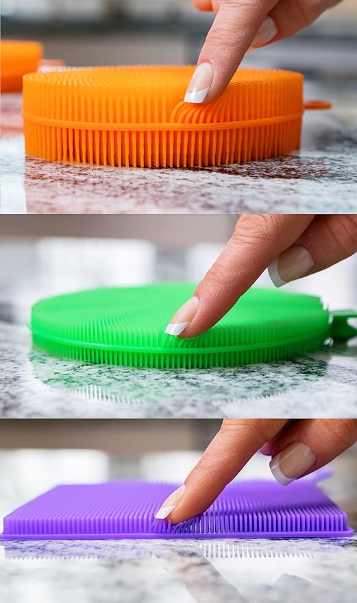 Cleaning Dishwashing Silicon Mildew-Free Sponges As Seen On TV (3)