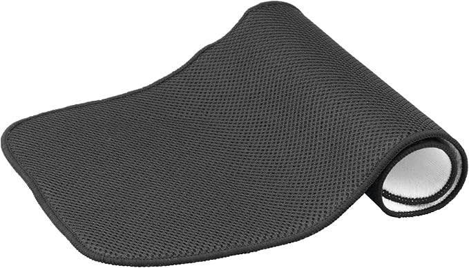 iDesign iDry Fabric Mini Kitchen Countertop Absorbent Dish Drying Mat , 18" x 9" - Black