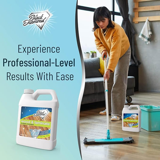 Black Diamond Stoneworks Wood, Laminate, Hardwood & Luxury Vinyl Floor Cleaner – Multi-Purpose Mopping Solution for a Streak-Free Clean (128 Fl Oz) refill.
