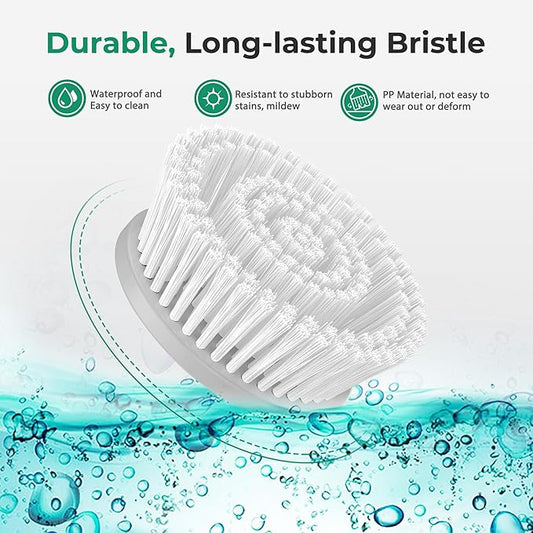 kHelfer Brush Head 4 Pack, 4 Pcs Replacement Brushes forKH8 Serious Spin Scrubber, Cordless Spin Scrubber Power Cleaning Brush for Bathroom Floor