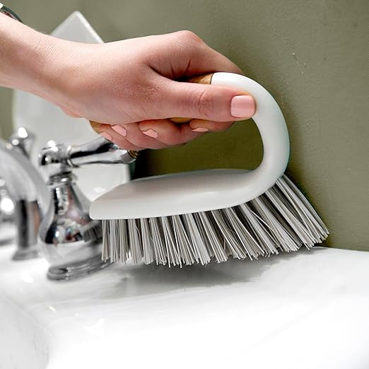 Full Circle Tough Stuff, All-Purpose Scrub Brush, Tile, Grout, White