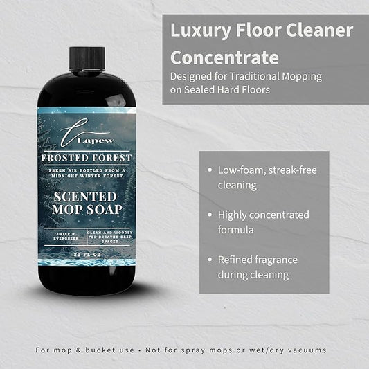 Lapew Frosted Forest Scented Mop Soap - Luxury Floor Cleaner Concentrate for Mopping Tile, Laminate, Vinyl & Hardwood | Streak-Free, Low-Foam | 36 oz