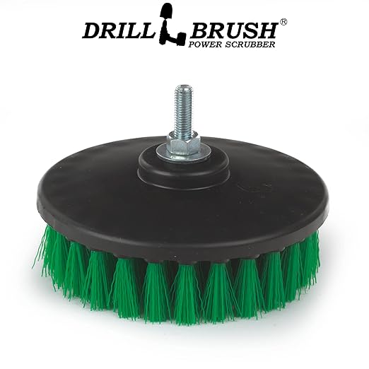 Construction Tools - Medium Scrub Brush - Threaded - 5/16 x 24 - fits Electric - Cordless - Air Pneumatic - Variable Speed - Dual Action - Orbital - Rotary - Buffer - Polisher – Machine