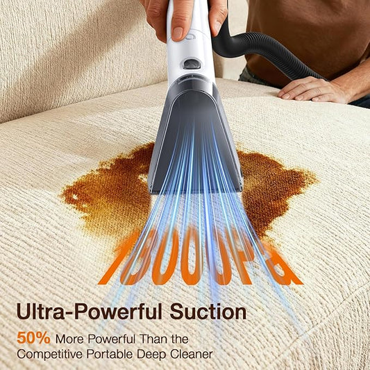 LABIGO Upholstery & Couch Cleaner Machine, 18Kpa Portable Carpet Cleaner Machine for Deep Cleaning, Spot Cleaner and Carpet Shampooer for Pet Messes, Rug, Furniture, Mattress, Sofa, Stairs & Car