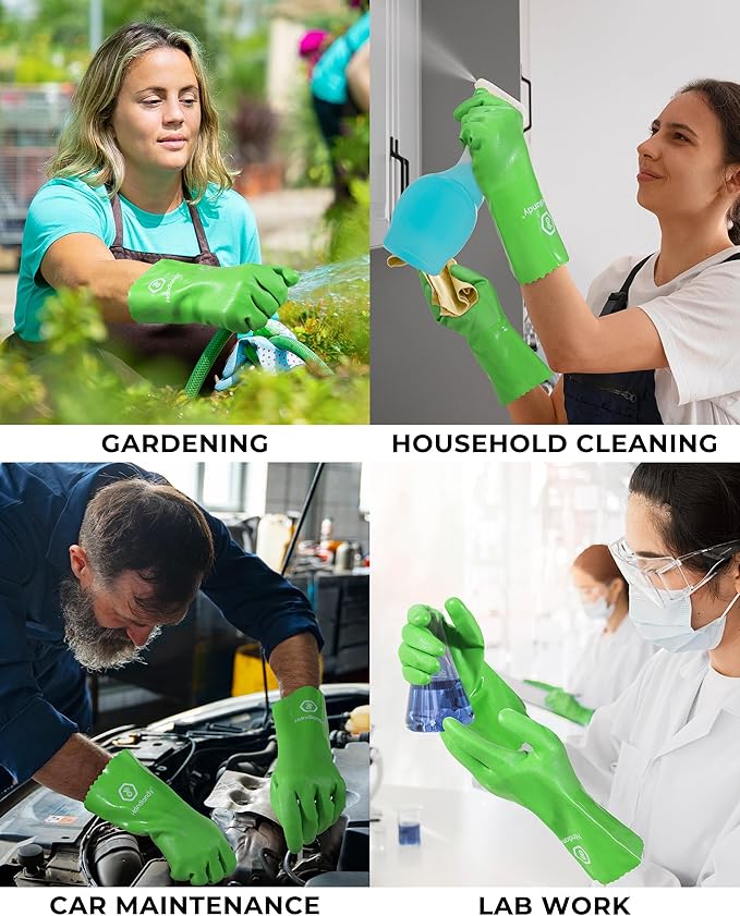 HANDLANDY Chemical Gloves, Heavy Duty Cleaning Gloves