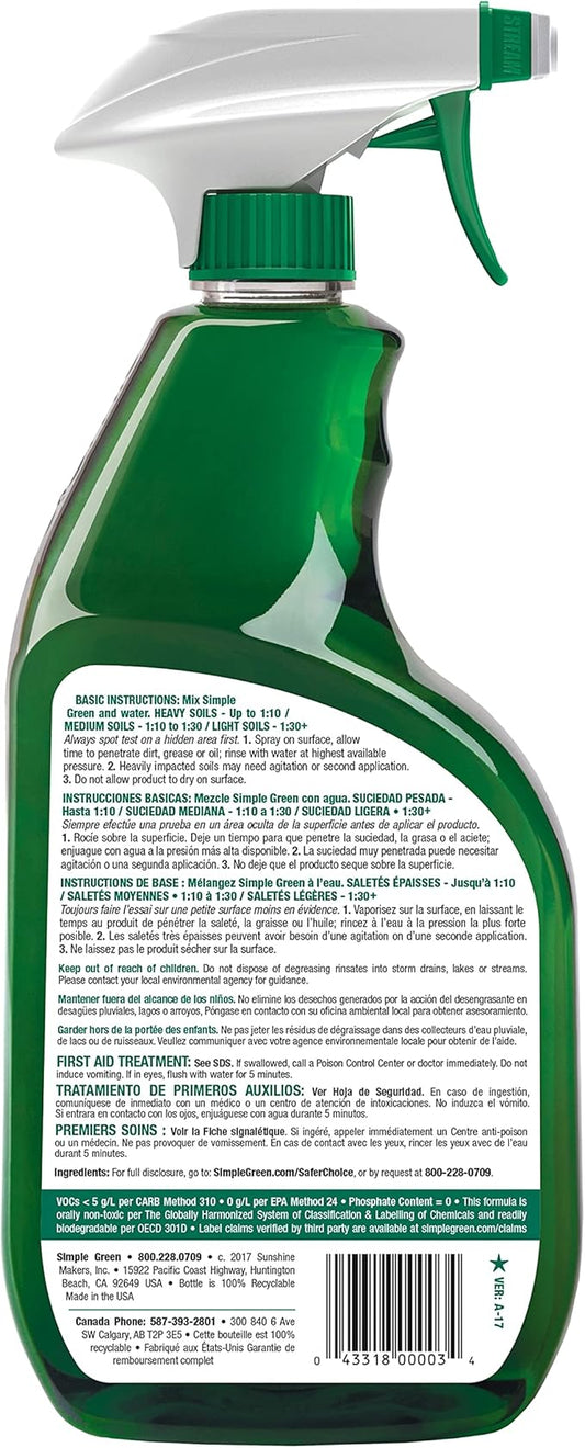 Simple Green, SMP13012, Industrial Cleaner/Degreaser, 1 Each, White, 24 Fl Oz (Pack of 1)