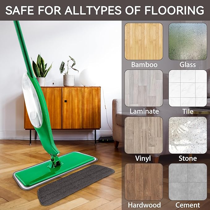 8 Pack Spray Mop Refills Compatible for Libman Freedom Spray Mop, Reusable & Washable 16in Microfiber Floor Cleaning Mop Pads for Spray Mop