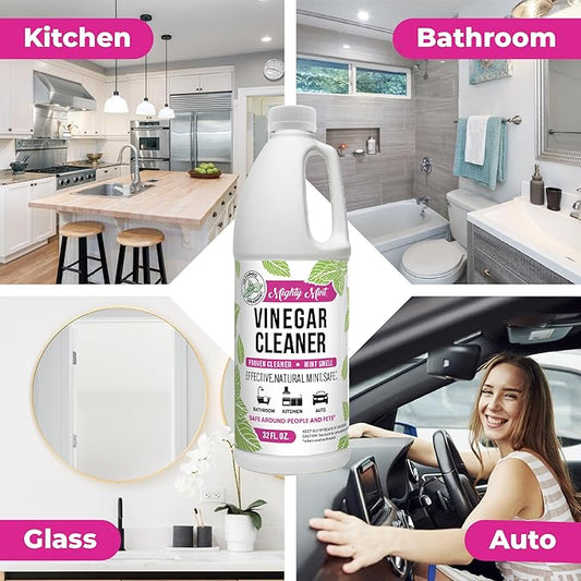 Mighty Mint Vinegar Cleaner, All-Purpose Cleaning for Household Surfaces, Natural Mint Scent, 32oz