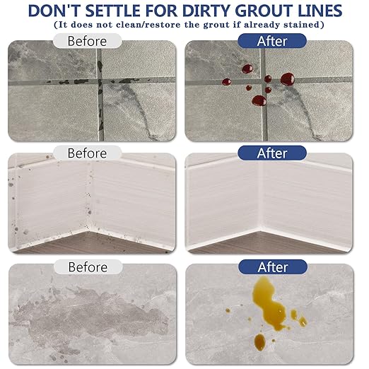 Grout Sealer,35 OZ Long LastingGrout Sealer for Shower, Floor, Kitchen - Waterproof Clear Grout Sealant for Stone, Bathroom, Marble
