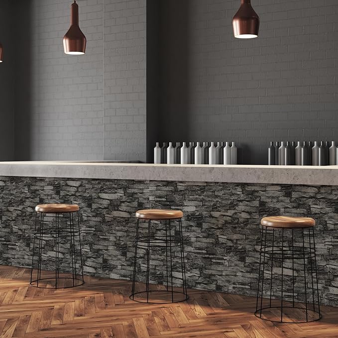 30PCS 3D Wall Panels Peel and Stick Foam, Self-Adhesive Decorative 3D Brick Wallpaper Wall Covering, Faux Stone Wall Panel Foam Brick for Living Room, Kitchen, Bathroom