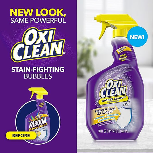 OxiClean Shower Guard Daily Shower Cleaner, 30 oz., Protects & Repels Stains (Pack of 8)