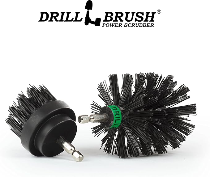 Industrial Ultra Stiff Nylon Brush - BBQ Grill Cleaning Supplies - Rust and Hard Water Stain Removal for Concrete, Brick and Morter, Deck, Grate, Griddle, Metal, Pellet Smoker, Fireplace, and Furnace