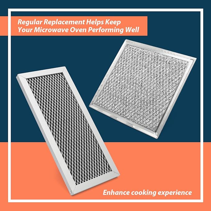 Microwave Oven Charcoal and Grease Filter Kit Replacement for Samsung Model ME19R7041FS/AA ME19R7041FT/AA ME19R7041FB ME19R7041FB/AA ME19R7041FS 4 Pack