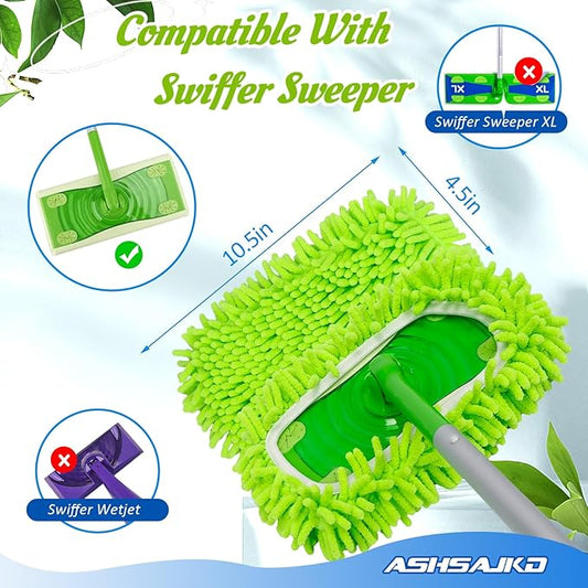 8Pcs for Swiffer Reusable Dry Sweeping Cloths Microfiber Wet Mop Pads Compatible with Swiffer Sweeper Mop ,Replacement Wet Mopping pad Refills & for Swiffer Sweeper Mop
