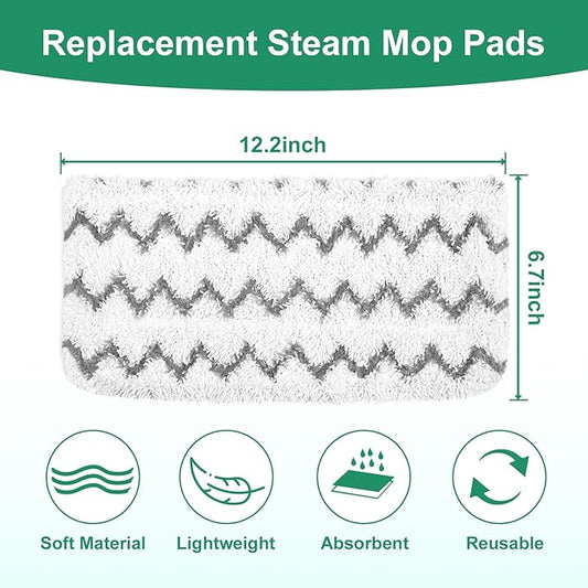 4 Pack Steam Mop Replacement Pads Compatible with Shark Steam Mops S1000/S1000A/S1000C/S1000WM/S1001C, Microfiber Steam Mop Pad, Washable & Reusable Cleaner Pads