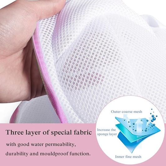 Large Bra Laundry Bags for Washing Machine, 2 Pack Brassiere Wash Bags for Laundry, Lingerie Bag for Washing Delicates, Bra Washer Protector (pink 2 pack)