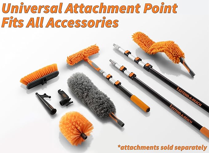 Microfiber Feather Duster // Flexible Feather Duster Brush Head with Hand-Grip // Fits All Extension Poles with Standard US Acme Thread // Best Flex-and-Stay Feather Duster (Pole Sold Separately)