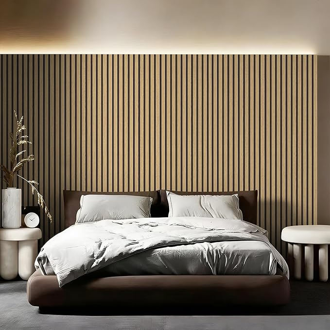 myforHD Wallpaper Peel and Stick Wood Grating Stripe Self-Adhesive Wallpaper Faux Wood Contact Paper Wood Slats Self Adhesive Wall Paper PVC Vinyl Film Removable Waterproof 17.3" x 236"