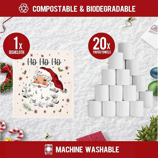 Morigins Eastre Swedish Kitchen Dishcloths Reusable Dish Towels Absorbent and Fast Dry Cleaning Cloths for Kitchen Cleaning Wipes 6 Pieces
