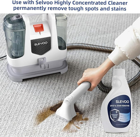 Carpet Cleaner Machine 10.5Kpa Strong Suction, 400W Powerful Motor, Portable Upholstery Cleaner with Spot and Stain Remover for Pet Accident, Rugs, Carpet and Upholstery, White