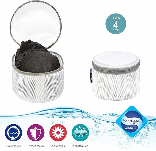 Laundry 360 Bra Wash Bag | Laundry | Washing and Drying | Holds 4 Full Size Bras | Panties | Socks| Micro Mesh Fabric