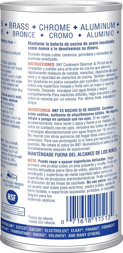 Bar Keepers Friend Superior Cookware Cleanser & Polish | 12-Ounces | 1-Unit