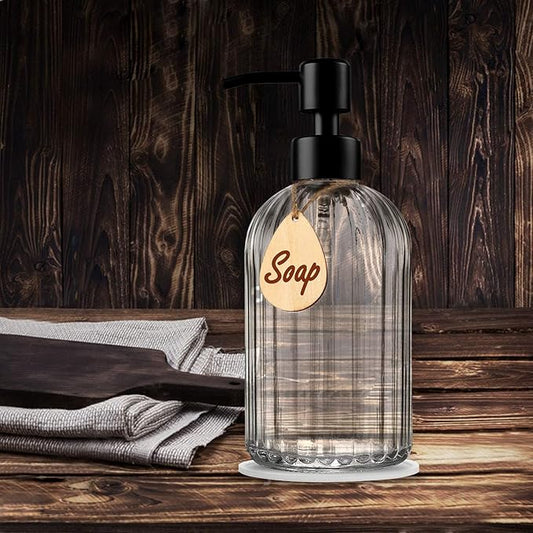 Soap Dispenser with Silicone Pad – Premium Quality – Dish soap Dispenser, Hand Soap Dispenser – Rust Proof Stainless Steel Pump – Ideal for Kitchen Dish soap, Bathroom soap