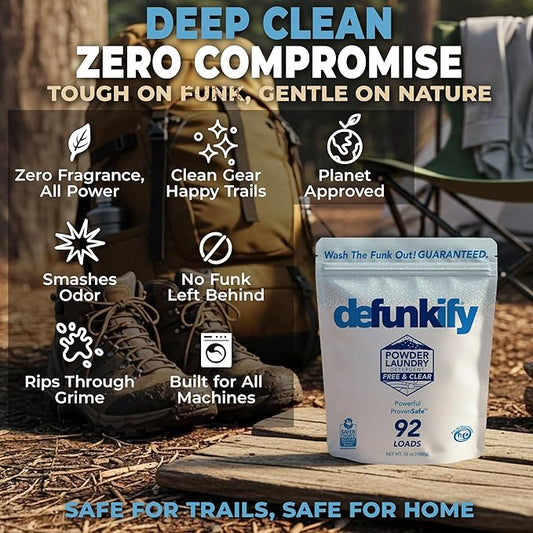Laundry Detergent, 92 Load. Unscented Enzyme Cleaner Laundry Detergent Powder. Activewear, Outdoor Gear Cleaning Supplies w/Odor Eliminator, Stain Removers. Provensafe™ Washing Soda Laundry Soap