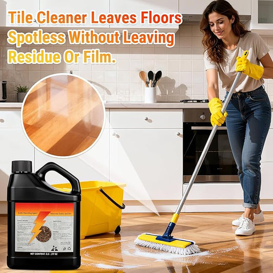 Solubril Tile Cleaner-Heavy Duty Solubrilho Floor Cleaner,Multipurpose Powerful Removing Tile Cleaner Liquid,for Multi-Surfaces, Easy to Rinse & No Residue & Non-Slip(17 Oz)