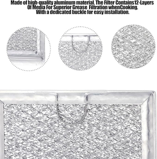 3 Pack Grease Filter & Charcoal Filters Set for Microwave Filter Replacement Combo – Compatible with LG LMV2031ST, LMV2031BD, LMHM2237ST, LMH2235ST & More (5230W1A012B & 5230W1A003A)