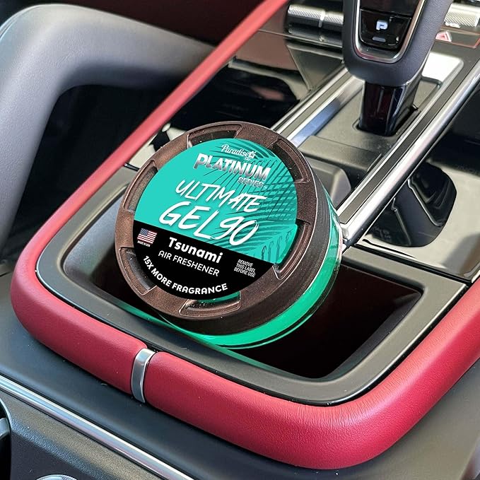 Paradise Air Platinum Series Ultimate Gel 90 Air Freshener, Net Weight 30g, Tsunami (4 Pack)