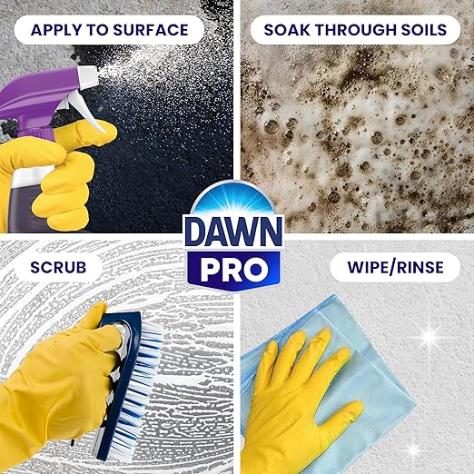 Dawn PRO Industrial Surface Degreaser, Bulk Foaming Spray Refills for Cleaning Grease Buildup in Commercial Kitchens, 1 gal (Case of 3)