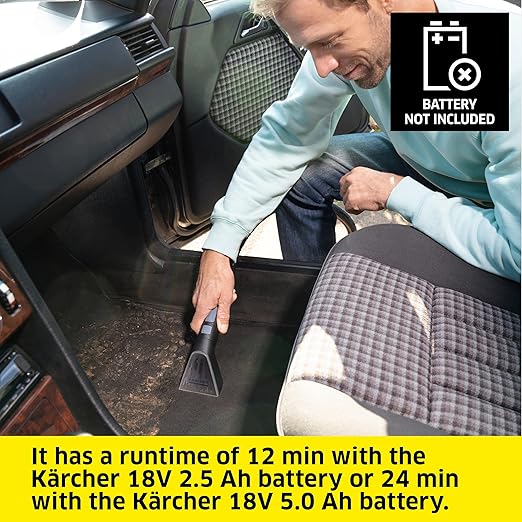 Kärcher Cordless Carpet and Upholstery Cleaner, Self-Cleaning Function, Spot Cleaner for Carpets, Cars and Furniture, SE 3-18 Compact - Tool Only