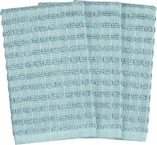 Ritz Royale Collection 100% Combed Terry Cotton, Highly Absorbent, Kitchen Dish Cloth Set, 13-3/4" x 12", 3-Pack, Solid, Dew