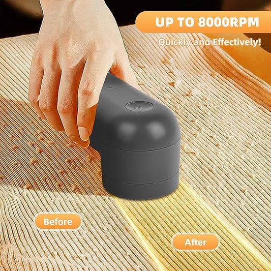 Electric Fabric Shaver and Lint Remover, Portable Fuzz Remover for Clothes and Furniture, Battery Operated, Easy to Use and Clean, Suitable for Sweaters, Blankets.(Dark Grey)