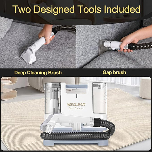 WECLEAN C1 Portable Extractor for Couch and Carpet Cleaner Upholstery Cleaner 400W Motor 9Kpa for Deep Cleaning