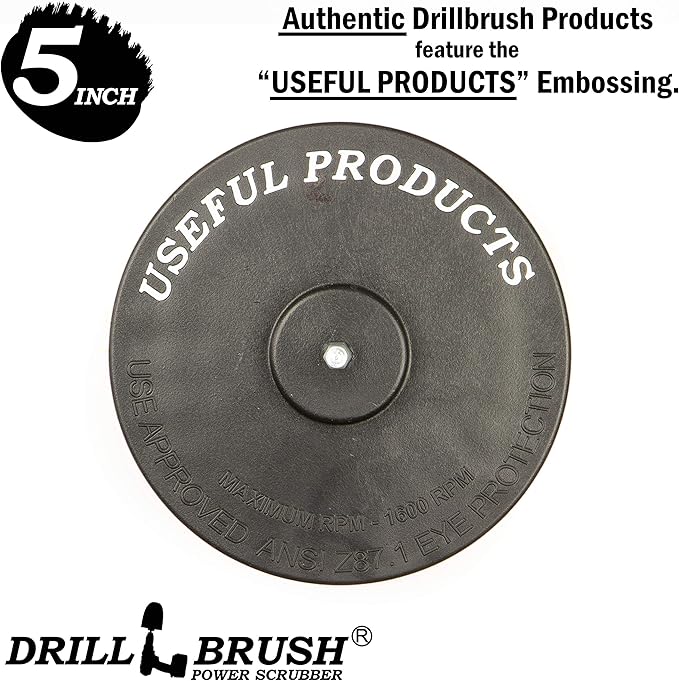Drill Brush Power Scrubber - Outdoor Cleaning - Stiff Bristle Deck Brush - Concrete Scrub Brush - Bathroom Cleaning - Scrub Pad Attachments for Cordless Drill - Shower Cleaner - Glass Shower Doors