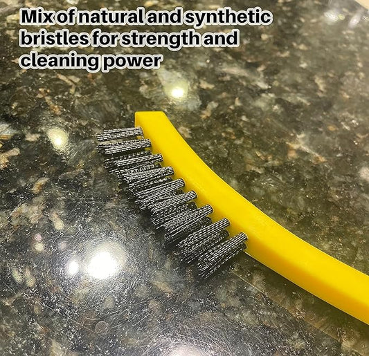 Rubbermaid Commercial Products Tile and Grout Brush, Black, Cleaning Scrubbing Brush, Multi-Surface for Grout, Bathrooms, Kitchens, Countertops, 8.5" (Pack of 2)